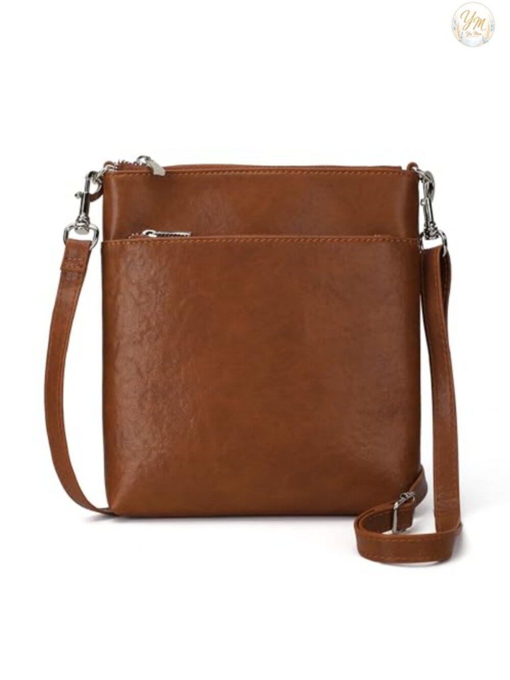 Genuine Pebble Leather Crossbody Purse Adjustable Strap Travel Bag
